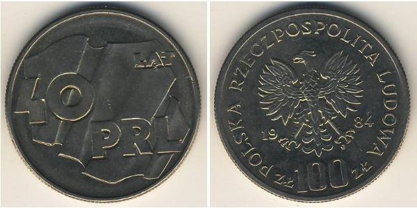 100 Zloty 波兰人民共和国 (1944 - 1989) 銅/镍 