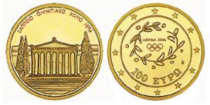 100 Євро Грецька Республіка (1974 - ) Золото 