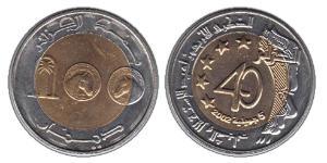 100 Динар Алжир Біметал 