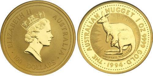100 Долар Австралія (1939 - ) Золото Єлизавета II (1926-2022)