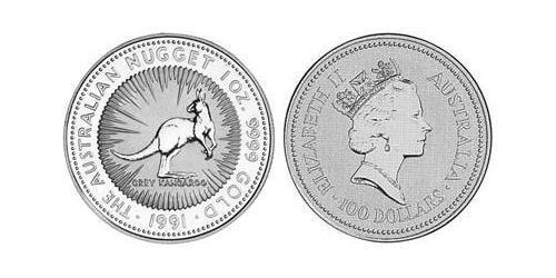 100 Долар Австралія (1939 - ) Золото Єлизавета II (1926-2022)