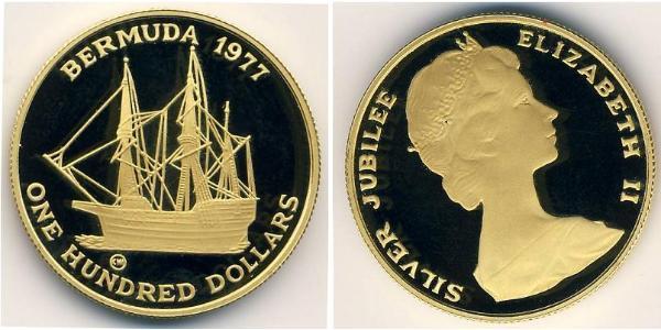 100 Долар Бермудські острови Золото Єлизавета II (1926-2022)