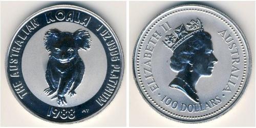 100 Долар Австралія (1939 - ) Платина 