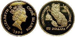 100 Доллар Острова Кука  Елизавета II (1926-2022)