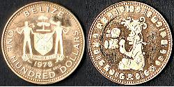 100 Доллар Белиз (1981 - ) Золото 