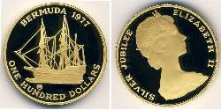 100 Доллар Бермудские Острова Золото Елизавета II (1926-2022)
