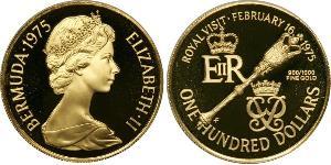 100 Доллар Бермудские Острова Золото Елизавета II (1926-2022)