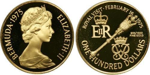 100 Доллар Бермудские Острова Золото Елизавета II (1926-2022)