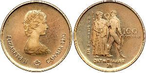 100 Доллар Канада Золото Елизавета II (1926-2022)