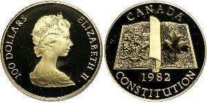 100 Доллар Канада Золото Елизавета II (1926-2022)