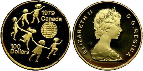 100 Доллар Канада Золото Елизавета II (1926-2022)