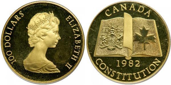 100 Доллар Канада Золото Елизавета II (1926-2022)