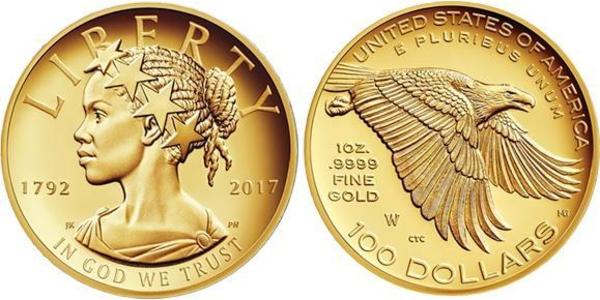 100 Доллар США (1776 - ) Золото 
