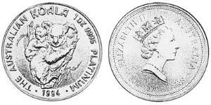 100 Доллар Австралия (1939 - ) Платина Елизавета II (1926-2022)