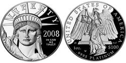 100 Доллар США (1776 - ) Платина 