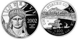 100 Доллар США (1776 - ) Платина 