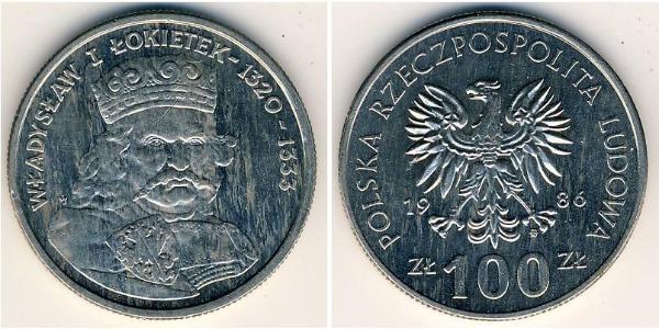 100 Злотий Польська Народна Республіка (1952-1990) Нікель/Мідь 