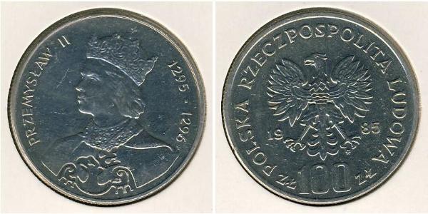 100 Злотий Польська Народна Республіка (1952-1990) Нікель/Мідь 