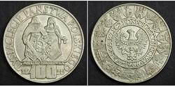 100 Злотий Польська Народна Республіка (1952-1990) Срібло 
