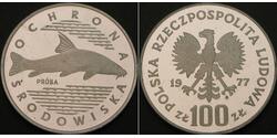 100 Злотий Польща Срібло 
