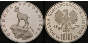 100 Злотий Польща Срібло 