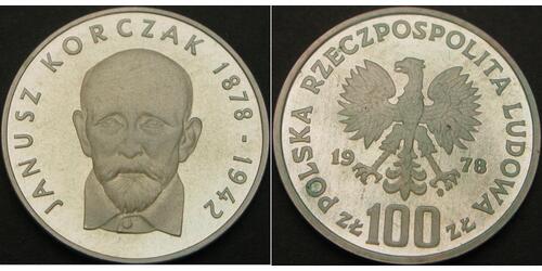 100 Злотий Польща Срібло 