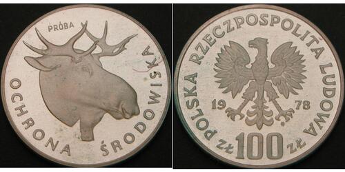 100 Злотий Польща Срібло 