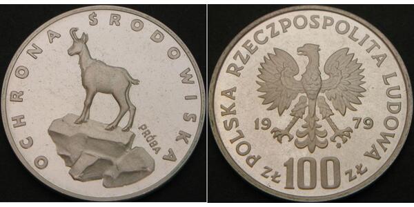 100 Злотий Польща Срібло 