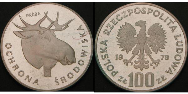 100 Злотий Польща Срібло 
