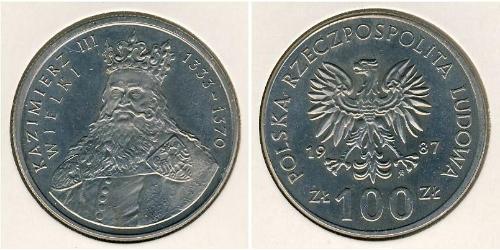 100 Злотый Польская Народная Республика (1952-1990) Никель/Медь 