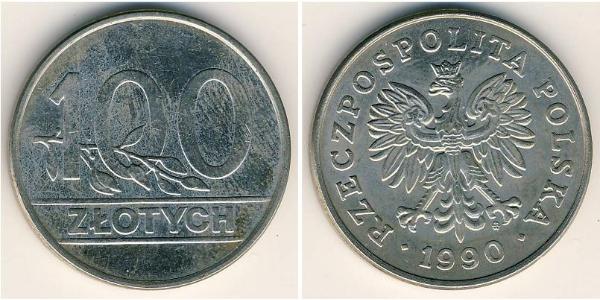 100 Злотый Польская Народная Республика (1952-1990) Никель/Медь 