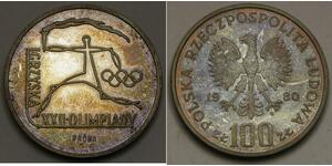100 Злотый Польша Серебро 