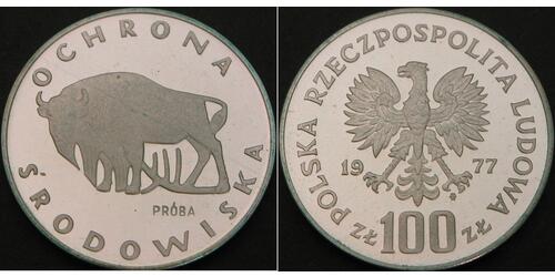 100 Злотый Польша Серебро 