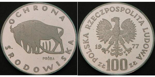 100 Злотый Польша Серебро 