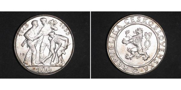 100 Крона Чехословакія (1918-1992) Срібло 