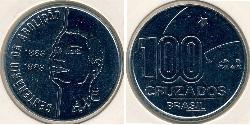 100 Cruzeiro Brasile Nichel 