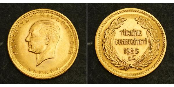 100 Куруш Турція (1923 - ) Золото Кемаль Ататюрк