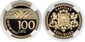 100 Лат Латвия Золото 