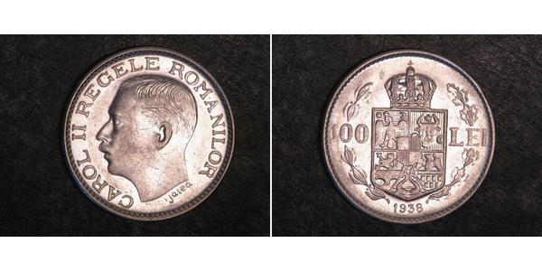 100 Лев Королевство Румыния (1881-1947) Никель Carol II of Romania (1893 - 1953)
