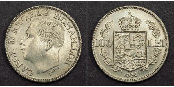 100 Лев Королевство Румыния (1881-1947) Никель Carol II of Romania (1893 - 1953)
