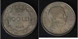 100 Лей Королевство Румыния (1881-1947) Никель/Сталь Михай I (1927-)