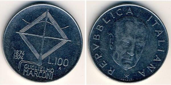 100 Лира Италия Сталь 