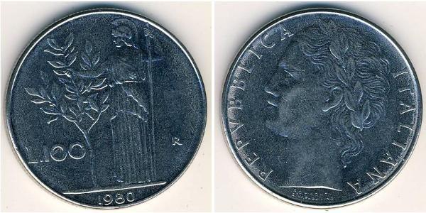 100 Лира Италия Сталь 