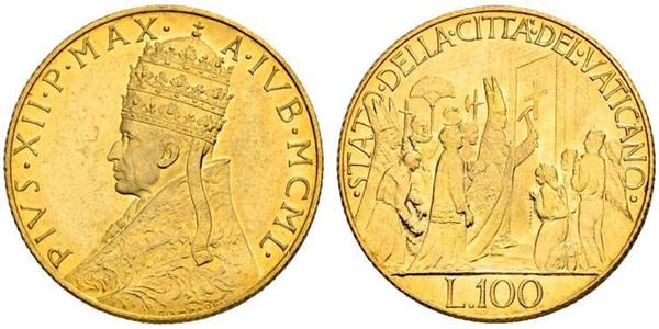 100 Ліра Папська держава (752-1870) Золото 