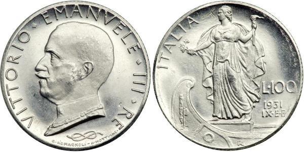 100 Ліра Італія Золото/Платина Виктор Эммануил III (1869 - 1947)