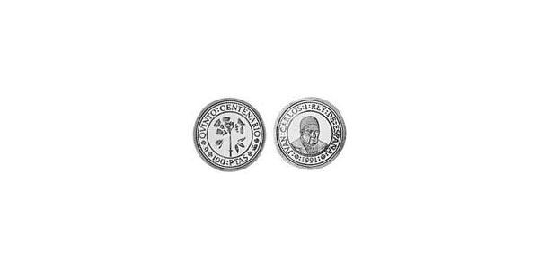 100 Песета Королевство Испания (1976 - ) Серебро Мутис, Хосе Селестино (1732  - 1808)