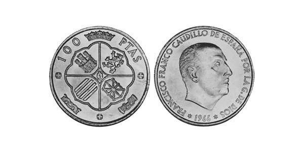 100 Песета Франкистская Испания (1936 - 1975) Серебро Франко, Франсиско(1892 – 1975)