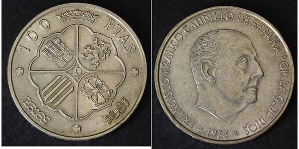 100 Песета Франкистская Испания (1936 - 1975) Серебро Франко, Франсиско(1892 – 1975)