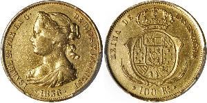 100 Реал Испания Золото Isabella II of Spain (1830- 1904)