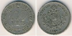 100 Reis Impero del Brasile (1822-1889) Rame/Nichel 